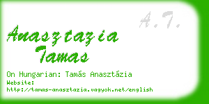 anasztazia tamas business card
