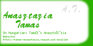 anasztazia tamas business card